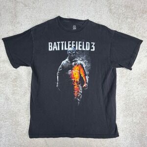 Battlefield 3 EA DICE Video Game Graphic T-Shirt Mens XL Black Short Sleeve